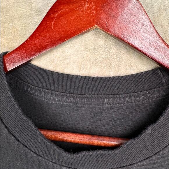 Y2K Work Sucks Lets Ride Biker T Shirt Sz XL Black Cabot Trail Canada - Picture 4 of 6